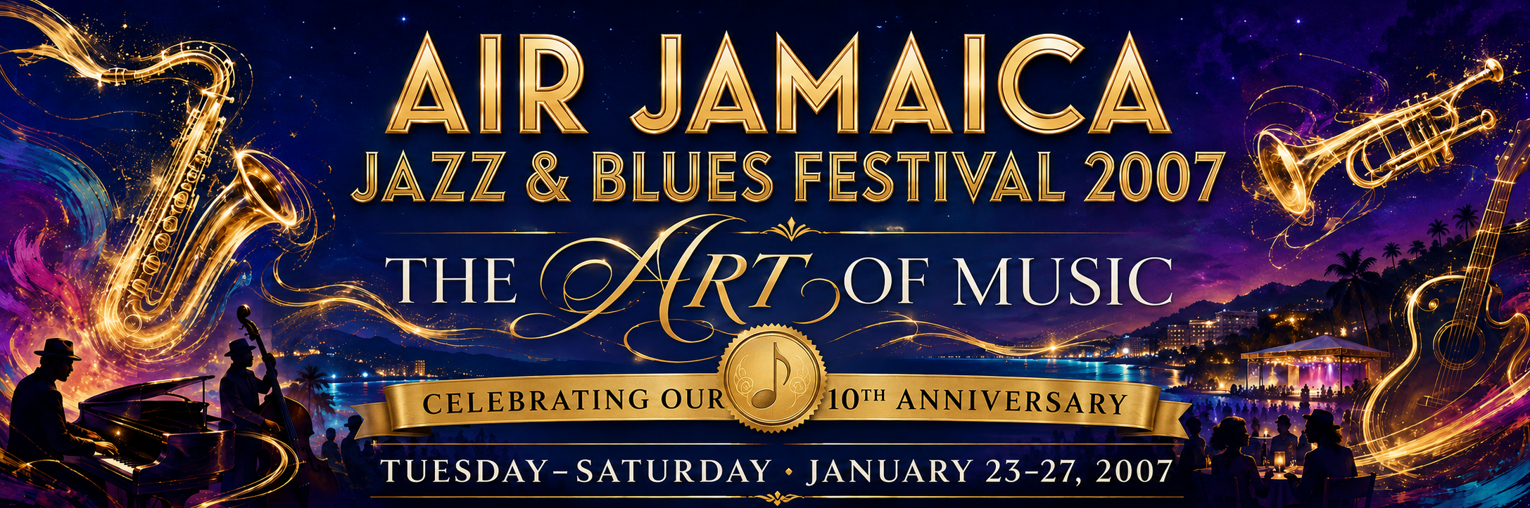 Air Jamaica Jazz and Blues Festival 2007 — The Art of Music — Celebrating Our 10th Anniversary — January 23 through January 27, 2007
