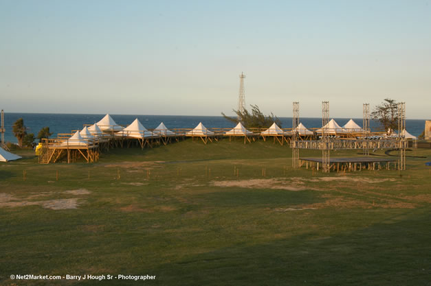 The Aqueduct Venue Under Construction - Monday, January 22th - 10th Anniversary - Air Jamaica Jazz & Blues Festival 2007 - The Art of Music - Tuesday, January 23 - Saturday, January 27, 2007, The Aqueduct on Rose Hall, Montego Bay, Jamaica - Negril Travel Guide, Negril Jamaica WI - http://www.negriltravelguide.com - info@negriltravelguide.com...!