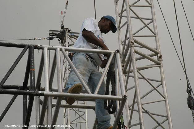 The Aqueduct Venue Under Construction - Saturday, January 20th - 10th Anniversary - Air Jamaica Jazz & Blues Festival 2007 - The Art of Music - Tuesday, January 23 - Saturday, January 27, 2007, The Aqueduct on Rose Hall, Montego Bay, Jamaica - Negril Travel Guide, Negril Jamaica WI - http://www.negriltravelguide.com - info@negriltravelguide.com...!