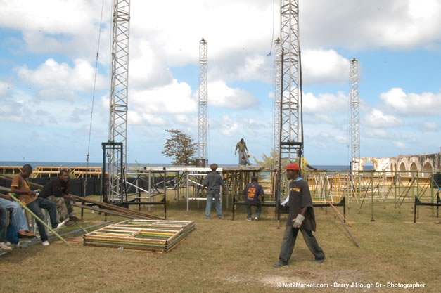 The Aqueduct Venue Under Construction - Thursday, January 18th - 10th Anniversary - Air Jamaica Jazz & Blues Festival 2007 - The Art of Music - Tuesday, January 23 - Saturday, January 27, 2007, The Aqueduct on Rose Hall, Montego Bay, Jamaica - Negril Travel Guide, Negril Jamaica WI - http://www.negriltravelguide.com - info@negriltravelguide.com...!