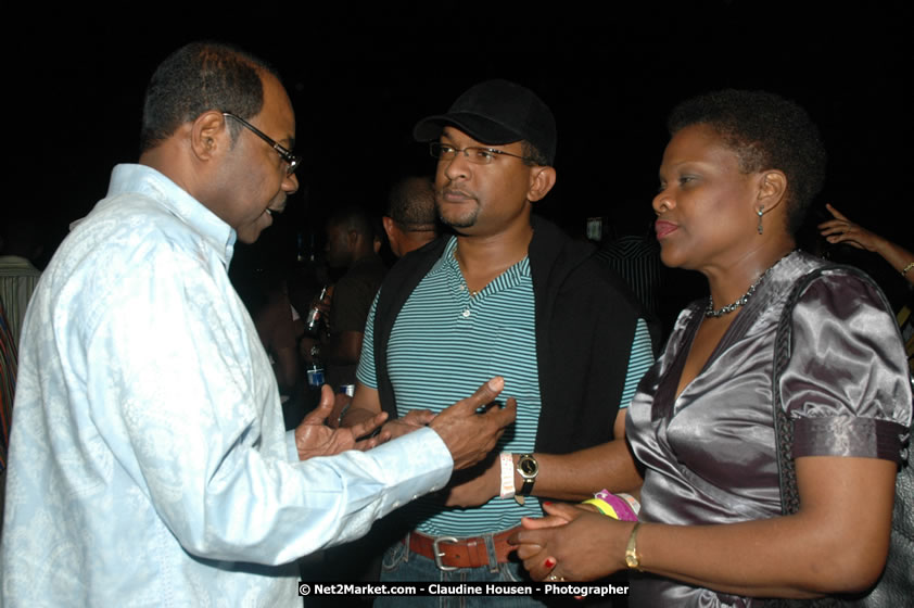 Minister of Tourism, Hon. Edmund Bartlett, and Director of Tourism, Basil Smith at the Air Jamaica Jazz and Blues Festival 2008 The Art of Music - Saturday, January 26, 2008 - Air Jamaica Jazz & Blues 2008 The Art of Music venue at the Aqaueduct on Rose Hall Resort & Counrty Club, Montego Bay, St. James, Jamaica W.I. - Thursday, January 24 - Saturday, January 26, 2008 - Photographs by Net2Market.com - Claudine Housen & Barry J. Hough Sr, Photographers - Negril Travel Guide, Negril Jamaica WI - http://www.negriltravelguide.com - info@negriltravelguide.com...!