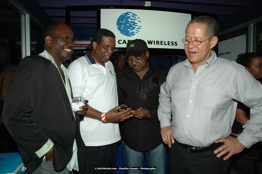 The Hon. Orette Bruce Goldwin, M.P., Prime Minister of Jamaica, Minister of Tourism, Hon. Edmund Bartlett, and Director of Tourism, Basil Smith at the Air Jamaica Jazz and Blues Festival 2008 The Art of Music - Thrusday, January 24, 2008 - Air Jamaica Jazz & Blues 2008 The Art of Music venue at the Aqaueduct on Rose Hall Resort & Counrty Club, Montego Bay, St. James, Jamaica W.I. - Thursday, January 24 - Saturday, January 26, 2008 - Photographs by Net2Market.com - Claudine Housen & Barry J. Hough Sr, Photographers - Negril Travel Guide, Negril Jamaica WI - http://www.negriltravelguide.com - info@negriltravelguide.com...!