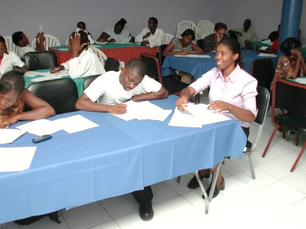 Community Guide Training Course Test  - Negril Chamber of Commerce Community Guide Training Programme Photos - Negril Travel Guide, Negril Jamaica WI - http://www.negriltravelguide.com - info@negriltravelguide.com...!