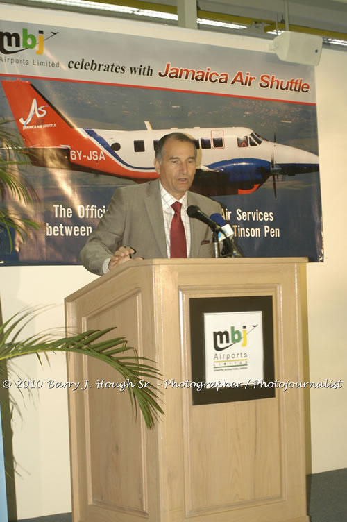 Jamaica Air Shuttle Launch @ MBJ Airports Limited, Wednesday, January 20, 2010, Sangster International Airport, Montego Bay, St. James, Jamaica W.I. - Photographs by Net2Market.com - Barry J. Hough Sr, Photographer/Photojournalist - The Negril Travel Guide - Negril's and Jamaica's Number One Concert Photography Web Site with over 40,000 Jamaican Concert photographs Published -  Negril Travel Guide, Negril Jamaica WI - http://www.negriltravelguide.com - info@negriltravelguide.com...!