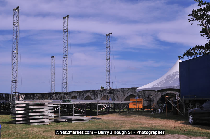 Preparations at the Venue - Jamaica Jazz and Blues Festival 2009, Thursday, January 15, 2009 - Venue at the Aqueduct on Rose Hall Resort &amp; Country Club, Montego Bay, Jamaica - Thursday, January 22 - Saturday, January 24, 2009 - Photographs by Net2Market.com - Barry J. Hough Sr, Photographer/Photojournalist - Negril Travel Guide, Negril Jamaica WI - http://www.negriltravelguide.com - info@negriltravelguide.com...!