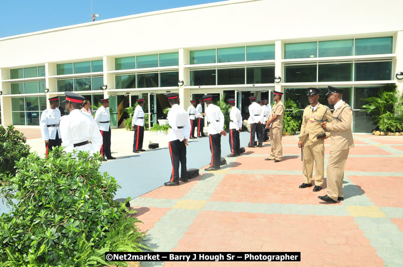 The Unveiling Of The Commemorative Plaque By The Honourable Prime Minister, Orette Bruce Golding, MP, And Their Majesties, King Juan Carlos I And Queen Sofia Of Spain - On Wednesday, February 18, 2009, Marking The Completion Of The Expansion Of Sangster International Airport, Venue at Sangster International Airport, Montego Bay, St James, Jamaica - Wednesday, February 18, 2009 - Photographs by Net2Market.com - Barry J. Hough Sr, Photographer/Photojournalist - Negril Travel Guide, Negril Jamaica WI - http://www.negriltravelguide.com - info@negriltravelguide.com...!