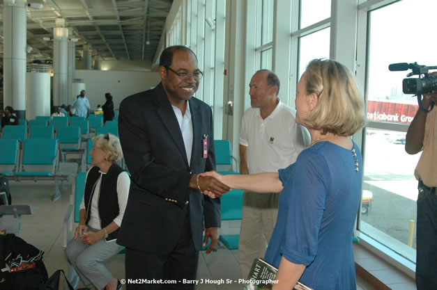 Minister of Tourism, Hon. Edmund Bartlett - Director of Tourism, Basil Smith, and Mayor of Montego Bay, Councillor Charles Sinclair Launch of Winter Tourism Season at Sangster International Airport, Saturday, December 15, 2007 - Sangster International Airport - MBJ Airports Limited, Montego Bay, Jamaica W.I. - Photographs by Net2Market.com - Barry J. Hough Sr, Photographer - Negril Travel Guide, Negril Jamaica WI - http://www.negriltravelguide.com - info@negriltravelguide.com...!