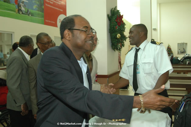 Minister of Tourism, Hon. Edmund Bartlett - Director of Tourism, Basil Smith, and Mayor of Montego Bay, Councillor Charles Sinclair Launch of Winter Tourism Season at Sangster International Airport, Saturday, December 15, 2007 - Sangster International Airport - MBJ Airports Limited, Montego Bay, Jamaica W.I. - Photographs by Net2Market.com - Barry J. Hough Sr, Photographer - Negril Travel Guide, Negril Jamaica WI - http://www.negriltravelguide.com - info@negriltravelguide.com...!