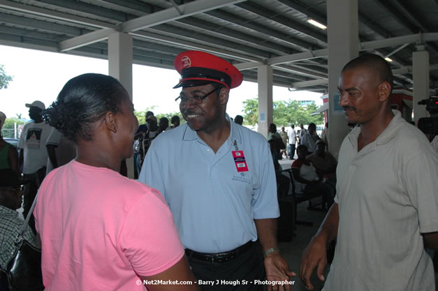 Minister of Tourism, Hon. Edmund Bartlett - Director of Tourism, Basil Smith, and Mayor of Montego Bay, Councillor Charles Sinclair Launch of Winter Tourism Season at Sangster International Airport, Saturday, December 15, 2007 - Sangster International Airport - MBJ Airports Limited, Montego Bay, Jamaica W.I. - Photographs by Net2Market.com - Barry J. Hough Sr, Photographer - Negril Travel Guide, Negril Jamaica WI - http://www.negriltravelguide.com - info@negriltravelguide.com...!