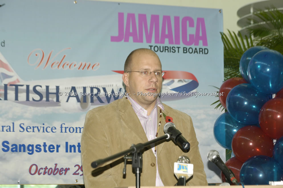  British Airways Inaugurates New Scheduled Service from London Gatwick Airport to Sangster International Airport, Montego Bay, Jamaica, Thursday, October 29, 2009 - Photographs by Barry J. Hough Sr. Photojournalist/Photograper - Photographs taken with a Nikon D70, D100, or D300 - Negril Travel Guide, Negril Jamaica WI - http://www.negriltravelguide.com - info@negriltravelguide.com...!