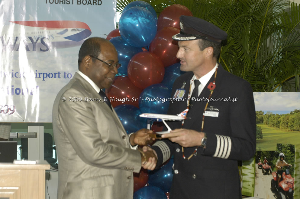  British Airways Inaugurates New Scheduled Service from London Gatwick Airport to Sangster International Airport, Montego Bay, Jamaica, Thursday, October 29, 2009 - Photographs by Barry J. Hough Sr. Photojournalist/Photograper - Photographs taken with a Nikon D70, D100, or D300 - Negril Travel Guide, Negril Jamaica WI - http://www.negriltravelguide.com - info@negriltravelguide.com...!