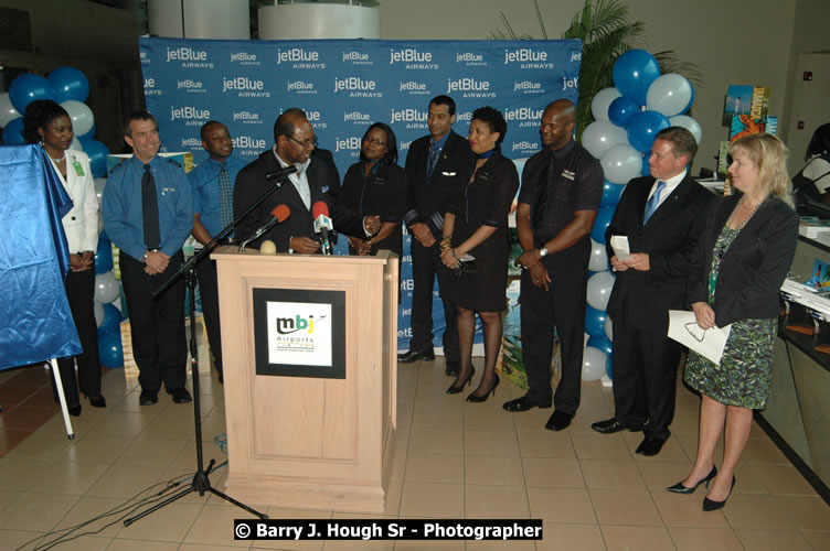 JetBue Airways' Inaugural Air Service between Sangster International Airport, Montego Bay and John F. Kennedy Airport, New York at MBJ Airports Sangster International Airport, Montego Bay, St. James, Jamaica - Thursday, May 21, 2009 - Photographs by Net2Market.com - Barry J. Hough Sr, Photographer/Photojournalist - Negril Travel Guide, Negril Jamaica WI - http://www.negriltravelguide.com - info@negriltravelguide.com...!