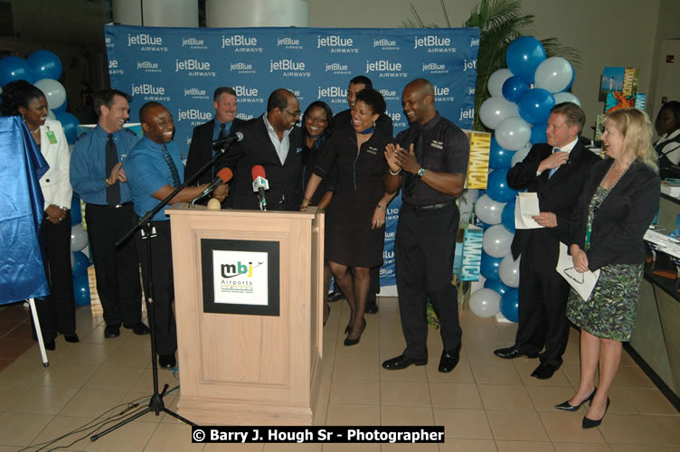 JetBue Airways' Inaugural Air Service between Sangster International Airport, Montego Bay and John F. Kennedy Airport, New York at MBJ Airports Sangster International Airport, Montego Bay, St. James, Jamaica - Thursday, May 21, 2009 - Photographs by Net2Market.com - Barry J. Hough Sr, Photographer/Photojournalist - Negril Travel Guide, Negril Jamaica WI - http://www.negriltravelguide.com - info@negriltravelguide.com...!