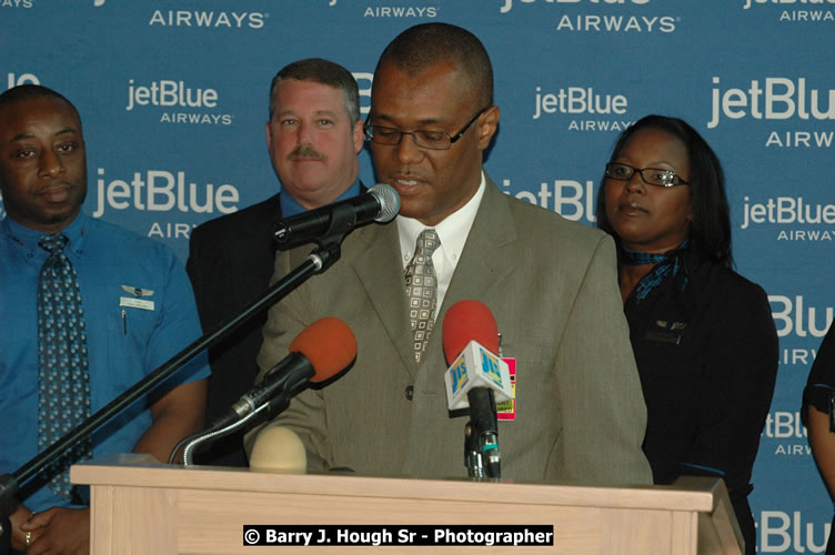 JetBue Airways' Inaugural Air Service between Sangster International Airport, Montego Bay and John F. Kennedy Airport, New York at MBJ Airports Sangster International Airport, Montego Bay, St. James, Jamaica - Thursday, May 21, 2009 - Photographs by Net2Market.com - Barry J. Hough Sr, Photographer/Photojournalist - Negril Travel Guide, Negril Jamaica WI - http://www.negriltravelguide.com - info@negriltravelguide.com...!