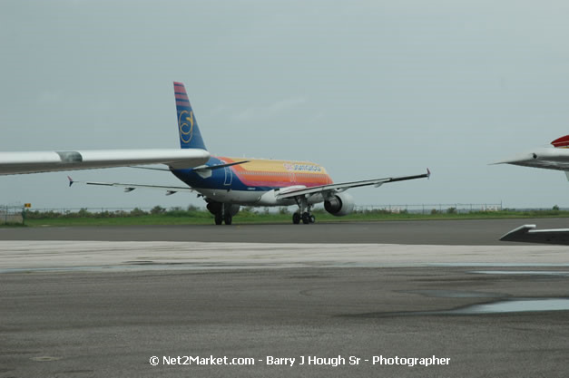 Air Jamaica Airline - Landing & Take Off - MBJ Airports Limited - Sangster International Airport - Domestic Terminal - Montego Bay, St James, Jamaica W.I. - MBJ Limited - Transforming Sangster International Airport into a world class facility - Photographs by Net2Market.com - Negril Travel Guide, Negril Jamaica WI - http://www.negriltravelguide.com - info@negriltravelguide.com...!