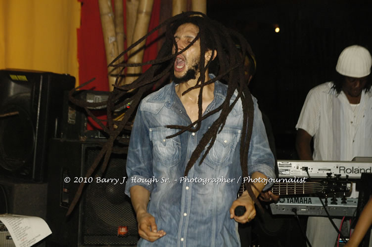 Julian Marley - Grammy Nominee & Son of the Legend Bob Marley - Live in Concert - Also featuring Ras Noble, Power Drill, Iron Head, & Robin Banks - Backing Band Roots Warrior, plus DJ Gemini @ One Love Reggae Concerts Series 09/10 @ Negril Escape Resort & Spa, February 2, 2010, One Love Drive, West End, Negril, Westmoreland, Jamaica W.I. - Photographs by Net2Market.com - Barry J. Hough Sr, Photographer/Photojournalist - The Negril Travel Guide - Negril's and Jamaica's Number One Concert Photography Web Site with over 40,000 Jamaican Concert photographs Published -  Negril Travel Guide, Negril Jamaica WI - http://www.negriltravelguide.com - info@negriltravelguide.com...!