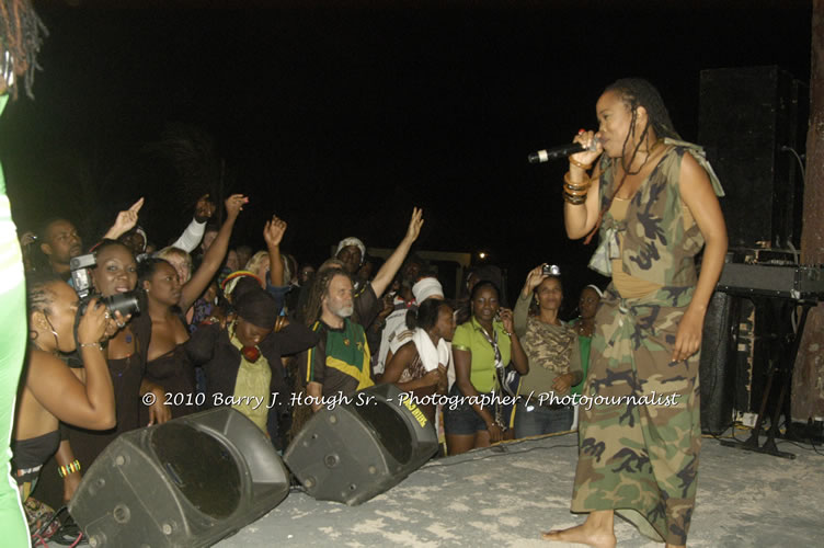 Queen Ifrica - Live In Concert - One Love Reggae Concert Series 09/10 @ Negril Escape Resort and Spa, January 5, 2010, One Love Drive, West End, Negril, Westmoreland, Jamaica W.I. - Photographs by Net2Market.com - Barry J. Hough Sr, Photographer/Photojournalist - Negril Travel Guide, Negril Jamaica WI - http://www.negriltravelguide.com - info@negriltravelguide.com...!