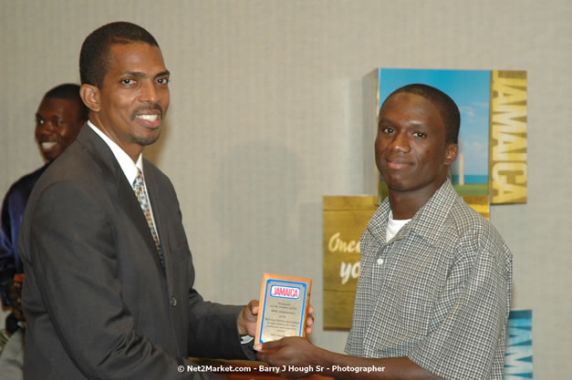 Red Cap Porters Awards - Minister of Tourism, Hon. Edmund Bartlett - Director of Tourism, Basil Smith - Friday, December 14, 2007 - Holiday Inn Sunspree, Montego Bay, Jamaica W.I. - Photographs by Net2Market.com - Barry J. Hough Sr, Photographer - Negril Travel Guide, Negril Jamaica WI - http://www.negriltravelguide.com - info@negriltravelguide.com...!