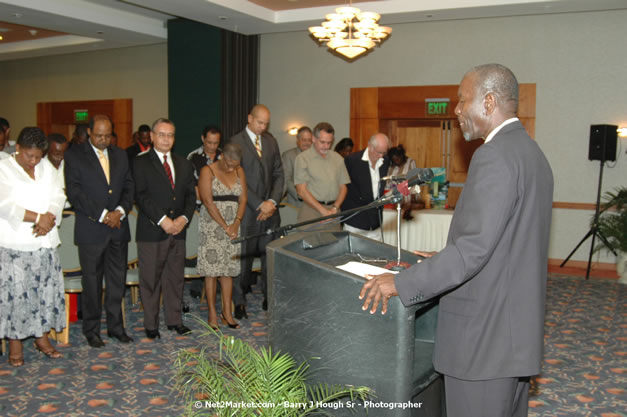 Red Cap Porters Awards - Minister of Tourism, Hon. Edmund Bartlett - Director of Tourism, Basil Smith - Friday, December 14, 2007 - Holiday Inn Sunspree, Montego Bay, Jamaica W.I. - Photographs by Net2Market.com - Barry J. Hough Sr, Photographer - Negril Travel Guide, Negril Jamaica WI - http://www.negriltravelguide.com - info@negriltravelguide.com...!