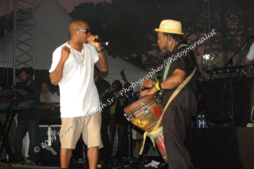 Damian 'Jr. Gong' Marley & NAS @ Reggae Sumfest 2009 - International Night 2 - Reggae Sumfest 2009,Catherine Hall, Montego Bay, St. James, Jamaica W.I. - Saturday, July 25, 2009 - Reggae Sumfest 2009, July 19 - 25, 2009 - Photographs by Net2Market.com - Barry J. Hough Sr. Photojournalist/Photograper - Photographs taken with a Nikon D70, D100, or D300 - Negril Travel Guide, Negril Jamaica WI - http://www.negriltravelguide.com - info@negriltravelguide.com...!